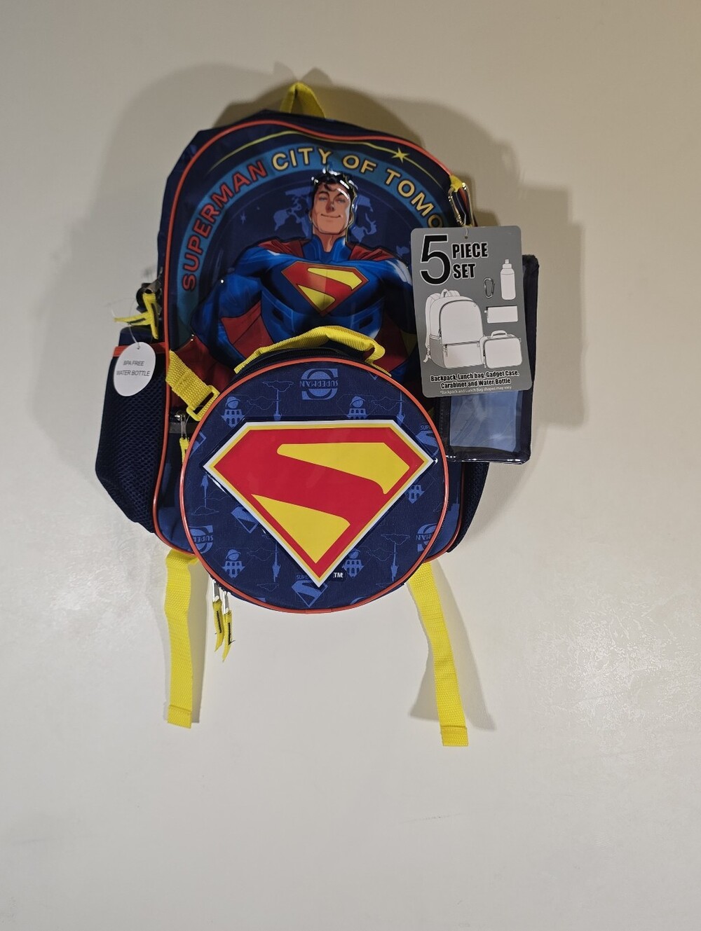 Superman 5 Piece Backpack Set